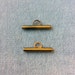 Vintage Brass Toggle Bar - Necklace Finding - Raw Brass Clasp Component