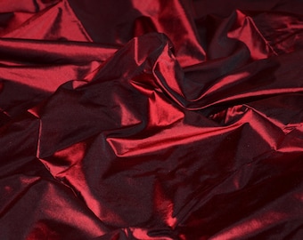 Fine Indian Silk taffeta - Dark Red / Sangria -Fat quarter- TF 63