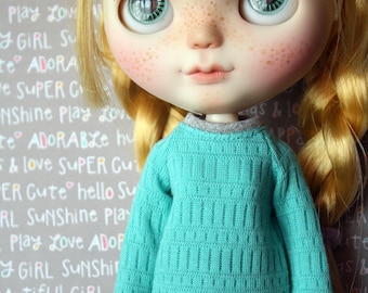 Blue sweater for Blythe, Dal, Licca...