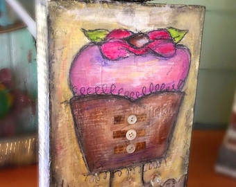 Mixed Media OOAK Original "Cuppy"