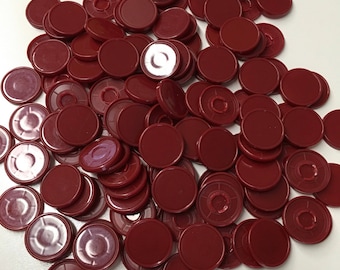 Medicine flip off vial caps for crafts-22mm size 100 pcs maroon
