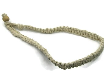 Natural Hemp Necklace for him men's hemp necklace phat hemp necklace hippie jewelry macrame necklace surfer beach jewelry gypsy hippie hippy
