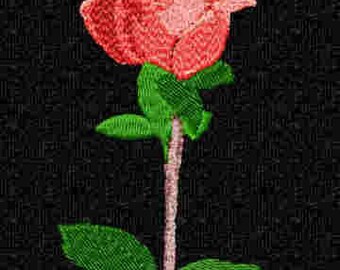 EXCLUSIVE~> Digitized from a Photo~> Rose for 5x5 Hoops, Digital Machine Embroidery Design, Available for Immediate Download
