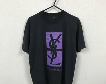 Vintage YVES Saint Laurent Big Logo T Shirt