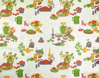 70s vintage kitchen home decor farmhouse kitchen shabby chic retro wallpaper drawer liner shelf liner vinyl kitchen art kitchen print