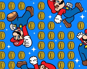 Nintendo Super Mario Coin Cotton fabric