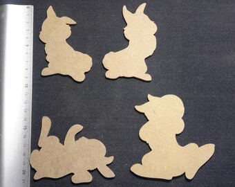 Set of 4 bunnies Thumper 10 cm