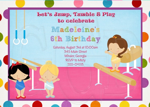 Little Gym Party Invitations 5