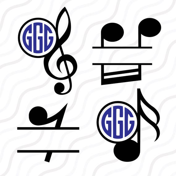 Download Music Note SVG Music SVG Music Note Monogram SVG Cut table