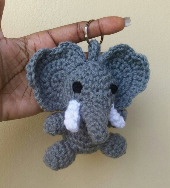 stuffed elephant keychain