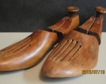 1960,s vintage wood shoe forms