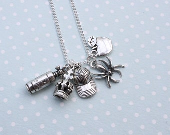 Moriarty necklace Cluster necklace Jim Moriarty James Moriarty Sherlock necklace Sherlock Holmes Sherlock jewelry Spider necklace IOU