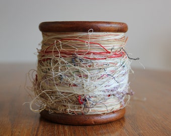 Vintage Industrial Spool with Colourful Thread