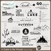 Digital and Printable Overlay Word Art Set - Instant Download - A Cabin in the Woods - Nature - Photography
