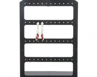 48 Holes Earrings Organizer Display Stand Medium Size Black....Free Shipping in US!