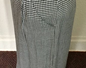 1980’s Vintage Gingham High-waist Skirt