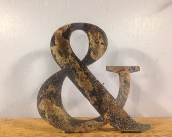 Custom 6 Inch Metal Ampersand Sign Free Standing or Wall Art Home Decor & Desing