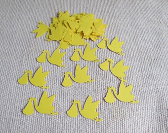 Stork Die Cut Confetti, Stork Confetti, Baby Shower Confetti, Stork Cutout