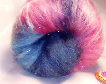 Batt Handmade, Merino silk with glitter (Angelina)
