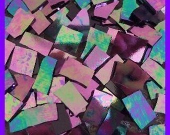 Mosaic Tile HOT IRIDESCENT 1/2 - 1“ Stained Glass Mosaic Tiles