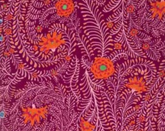 Kaffe Fassett for Rowan and Westminster Fibers - Ferns - Cherry - Quilt Fabric - Fat Quarter - FQ - Cotton Quilt Fabric 516