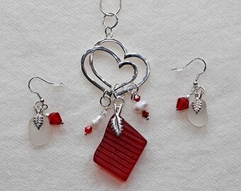 Red tail light sea glass