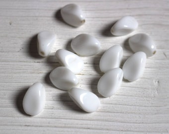 Vintage milk glass beads