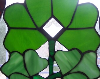 Stained Glass Shamrock Sun-Catcher