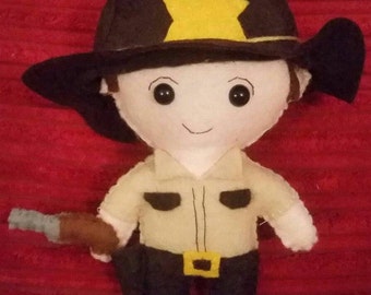 The Walking Dead's Rick Grimes inspired felt plushie
