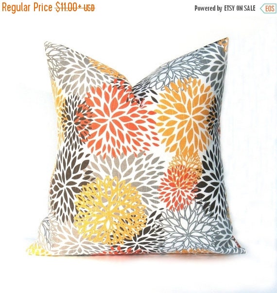 40% Off Sale PILLOWSDecorative Pillow Cover Yellow Gray Awesome Gray And Orange Decorative Pillows 40% Off Sale PILLOWSDecorative Pillow Cover Yellow Gray Awesome Gray And Orange Decorative Pillows