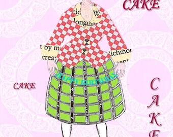 Birthday Card | Marie Antoinette | Handmade Happy Birthday Card | Blank Card