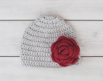 Flower Crochet Hat (any colors!)