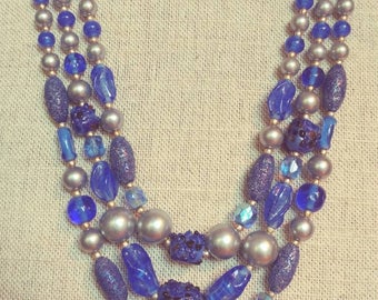 Vintage Blue Necklace Japan