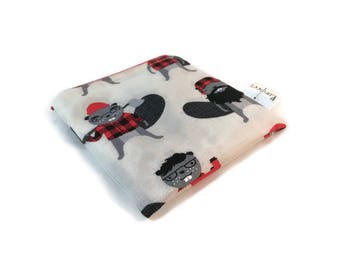 Lumberjack Beaver Snack Bag || Reusable Sandwich Bag || Reusable Snack bag || Eco Friendly Gift || Zippered Pouch || Food Safe Bag