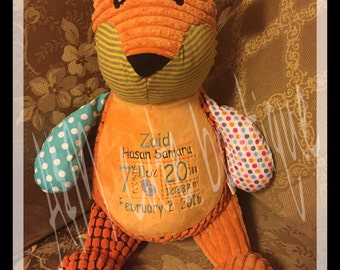 Personalized fox stuffed animal