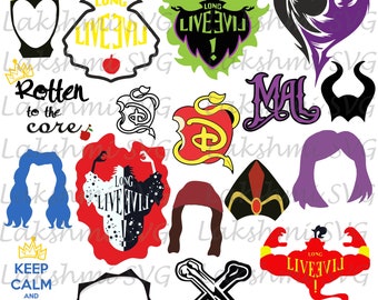 Descendants SVG,Descendants SVG Bundle, Descendants clipart, disney silhouette, files for cricut, svg, dxf, eps