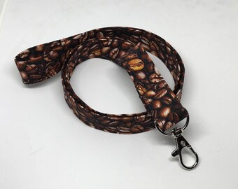 Coffee Bean Lanyard - Coffee Lover - Key / Badge / ID Holder