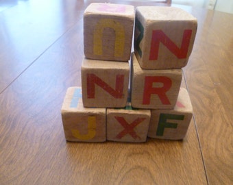 Vintage Wooden blocks from the 1940s