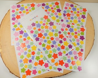 Star Stickers, Reward Stickers, Rainbow Stars, Crafting Supplies, Scrapbooking Stickers, Planner Decal