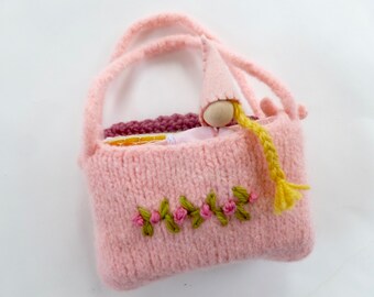 The Princess and the Pea set felted bag doll mattresses pea Fairy tale