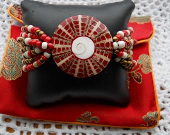 Star Shell Real Beaded Bracelet #760