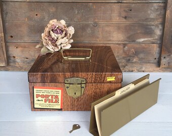 Vintage Metal File Box (A), File Cabinet, Brown, Porta File, Industrial Decor, Cottage Style, Farmhouse Style, Rustic Decor, Office Decor