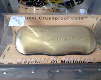 Vintage New Golden Dr. Martens Steel Crushproof Case Made In England 90's