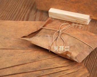 Set of C6 vintage Envelopes / 11 cm x 16 cm Brown Envelopes / Invitation Envelopes / Favor Bags/ Retro Envelopes For Wax Seal Stamp C06