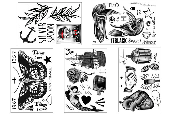 Harry Styles Inspired Temporary Tattoos Complete Set