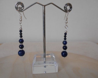 Silver Lapis Lazuli drop Earrings