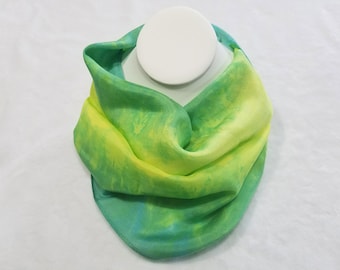 Hand Dyed Habotai Silk Scarf - Machine Hemmed - 8" x 54"