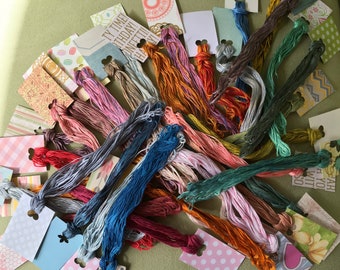 Grab Bag of Handpainted / Overdyed Floss - 160 yards total -20 Different Colors