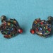 Earrings Art Deco 1920s-1930s Multicolored Rhinestones Red Blue Green Yellow Screw Back Style