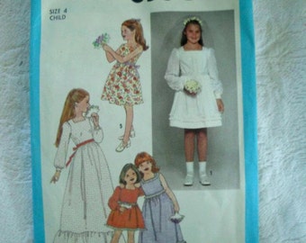 Simplicity Pattern 8380 Size 4 Girl's Dress